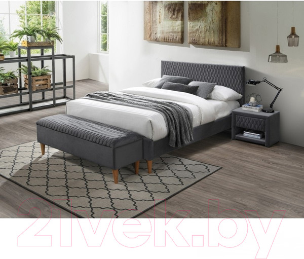 Изображение товара Прикроватная тумба Signal Azurro Velvet (Bluvel 14, серый)