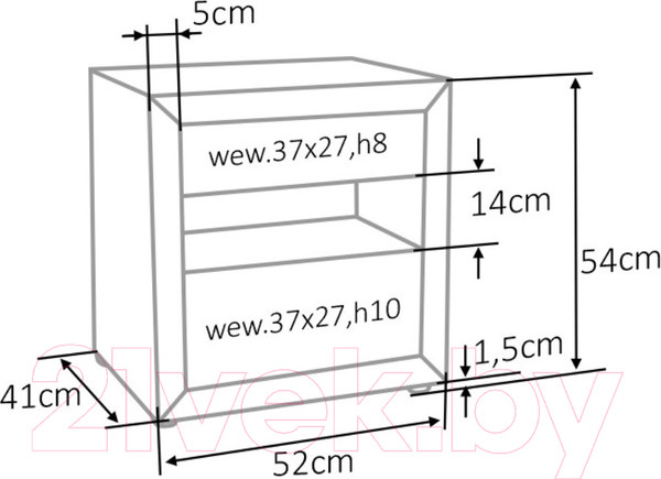 Изображение товара Прикроватная тумба Signal ET-003 Velvet (Bluvel 78 зеленый)