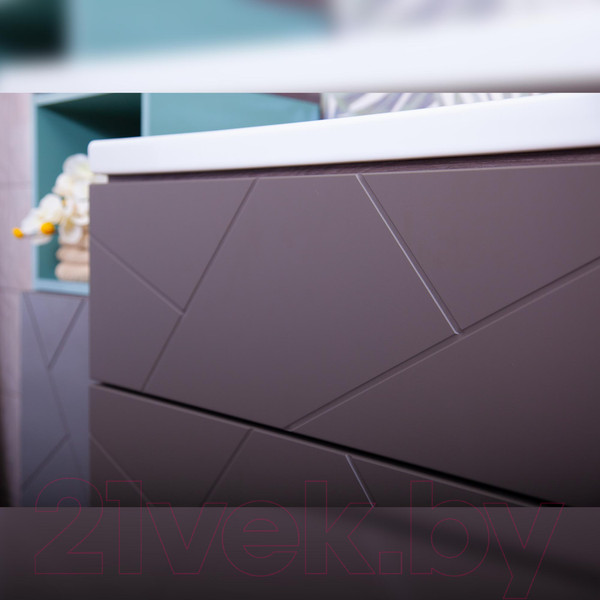 Изображение товара Тумба под умывальник Бриклаер Кристалл 70 (ясень анкор темный/софт графит)