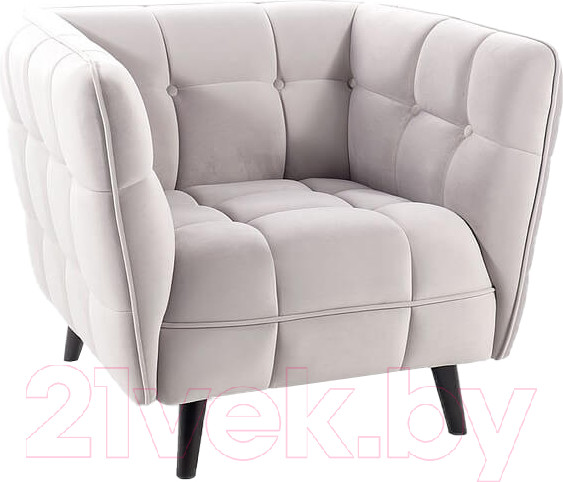 Изображение товара Кресло мягкое Signal Castello 1 (Velvet Bluvel 03 светло-серый/венге)