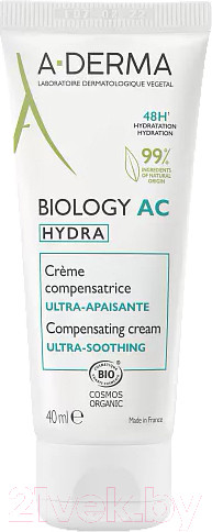 Изображение товара Крем для лица A-Derma Biology AC Hydra Восстанавливающий (40мл)