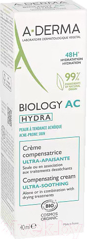 Изображение товара Крем для лица A-Derma Biology AC Hydra Восстанавливающий (40мл)