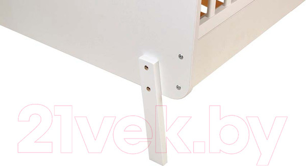 Изображение товара Детская кроватка Polini Kids Mirum 2000 / 0003148-04 (белый)