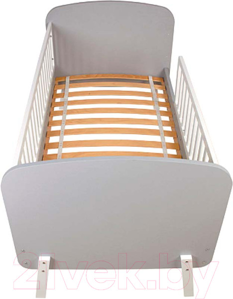 Изображение товара Детская кроватка Polini Kids Mirum 2000 / 0003148-51 (серый/белый)