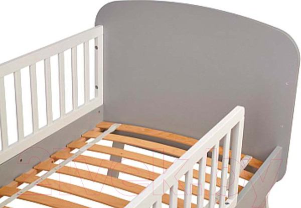 Изображение товара Детская кроватка Polini Kids Mirum 2000 / 0003148-51 (серый/белый)