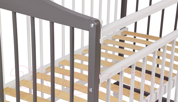 Изображение товара Детская кроватка Фея 204 / 0005512-19 (белый/графит)