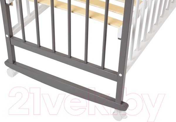 Изображение товара Детская кроватка Фея 204 / 0005512-19 (белый/графит)