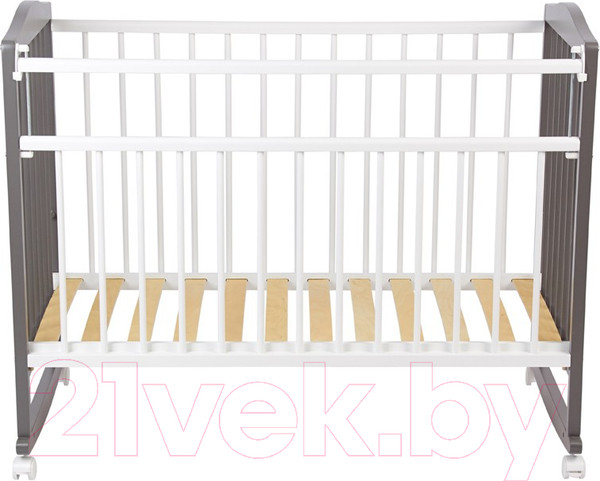 Изображение товара Детская кроватка Фея 204 / 0005512-19 (белый/графит)