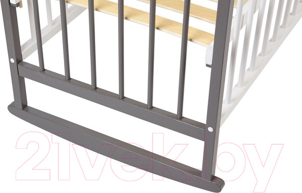 Изображение товара Детская кроватка Фея 204 / 0005512-19 (белый/графит)