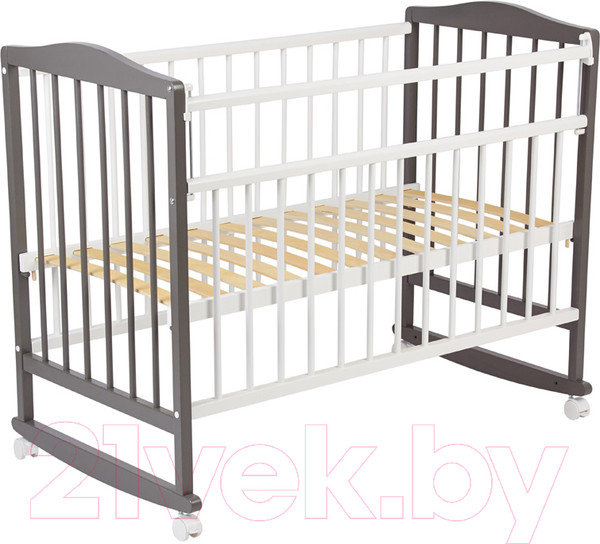 Изображение товара Детская кроватка Фея 204 / 0005512-19 (белый/графит)