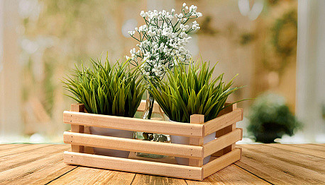 Изображение товара Ящик декоративный Polini Kids Home Basket / 0003153-21 (лакированный)