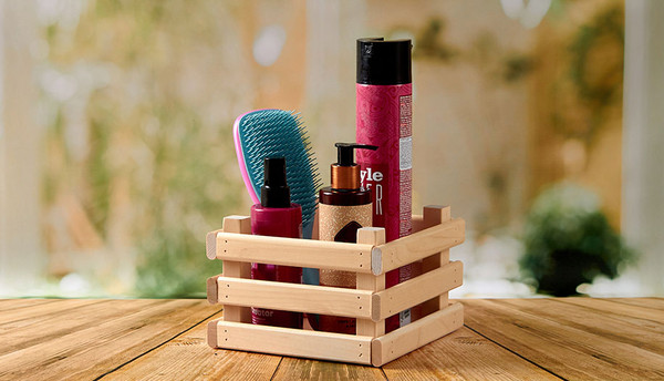 Изображение товара Ящик декоративный Polini Kids Home Boxy / 0003159 (натуральный)