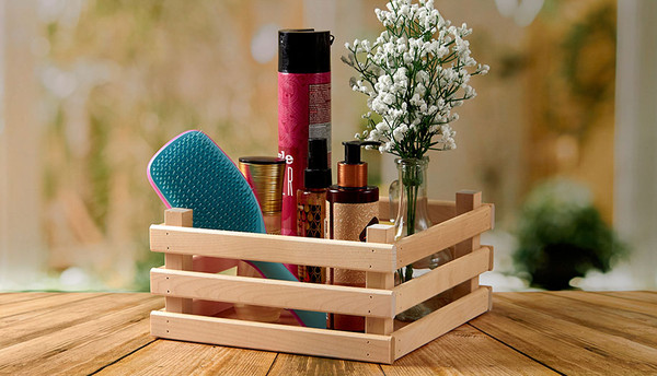 Изображение товара Ящик декоративный Polini Kids Home Boxy / 0003158 (натуральный)