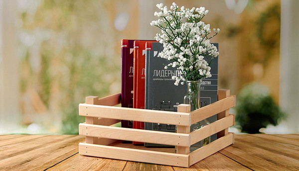 Изображение товара Ящик декоративный Polini Kids Home Boxy / 0003158 (натуральный)