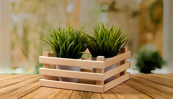 Изображение товара Ящик декоративный Polini Kids Home Boxy / 0003158 (натуральный)