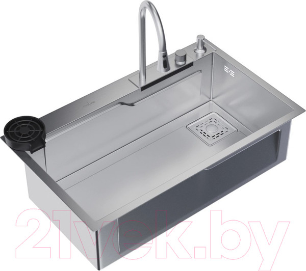 Изображение товара Мойка кухонная со смесителем Mixline Pro 552103 (сатин, с сифоном)