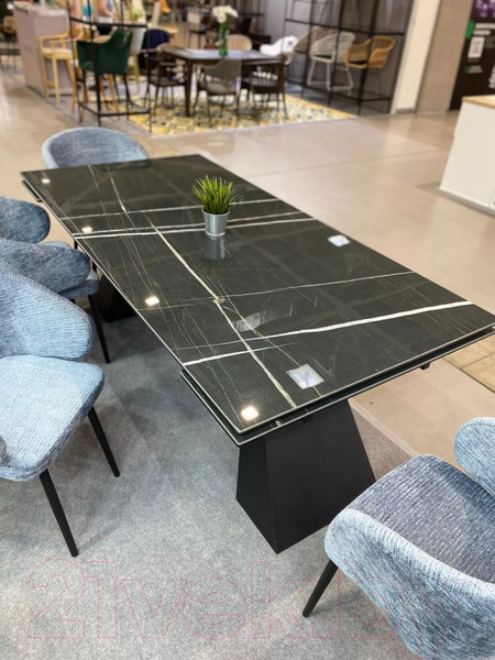 Изображение товара Обеденный стол M-City Богарт 200 / 480M05317 (Titanium Black Pulido/черный)