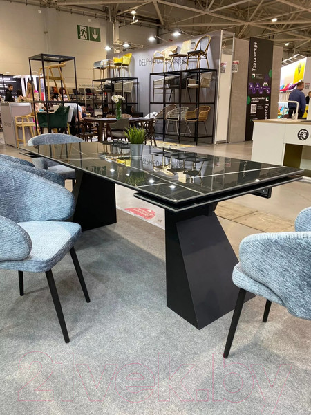 Изображение товара Обеденный стол M-City Богарт 200 / 480M05317 (Titanium Black Pulido/черный)