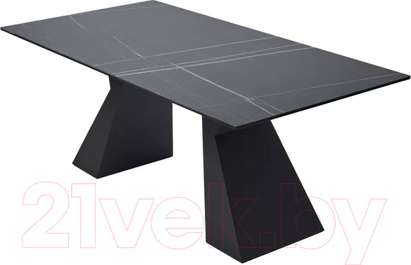 Изображение товара Обеденный стол M-City Богарт 200 / 480M05317 (Titanium Black Pulido/черный)