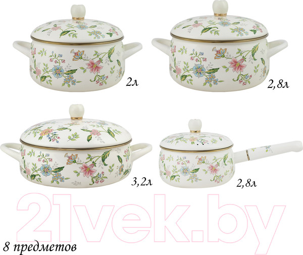 Изображение товара Набор кастрюль Lenardi Magnolia 776-064 (4шт)