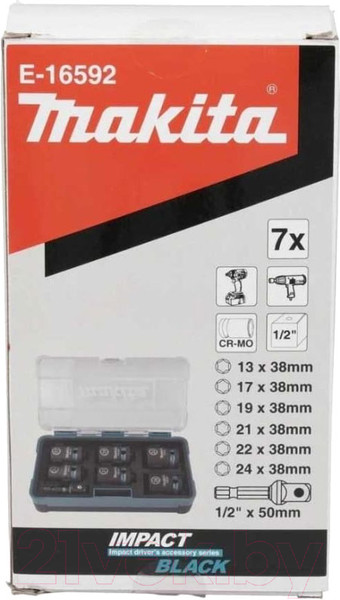 Изображение товара Набор головок слесарных Makita E-16592