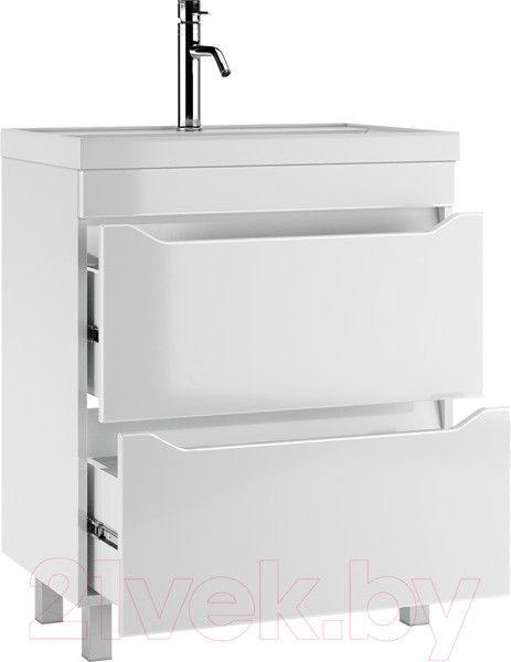 Изображение товара Тумба под умывальник Айсберг Bazis 70 Ева В2 DA5907T (с двумя ящиками)