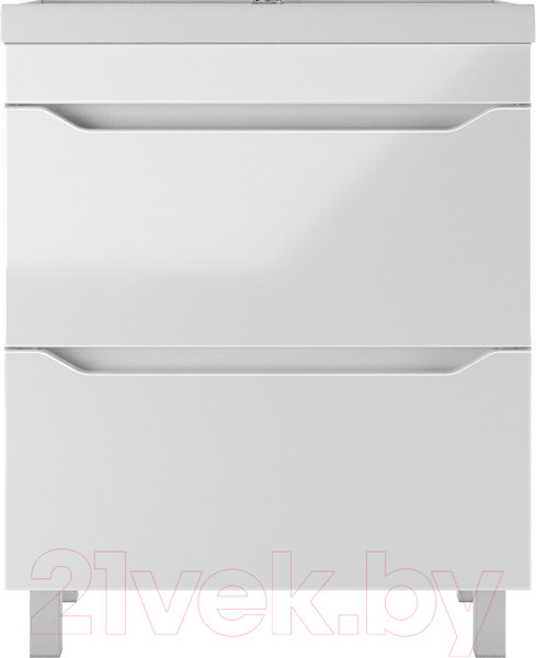 Изображение товара Тумба под умывальник Айсберг Bazis 70 Ева В2 DA5907T (с двумя ящиками)