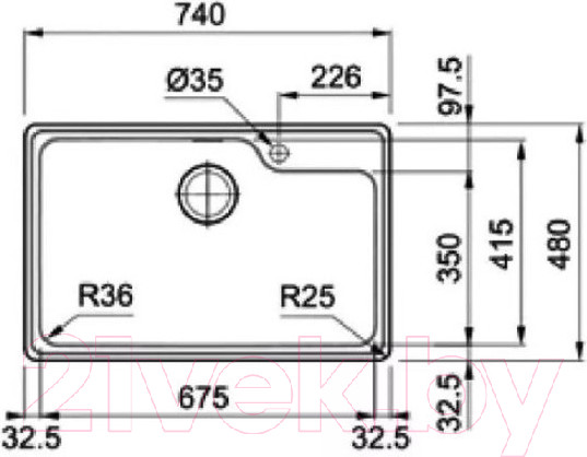 Изображение товара Мойка кухонная Franke BCX 610-74 TL (101.0689.946)