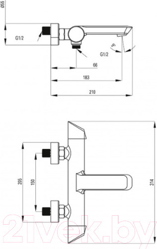Изображение товара Смеситель Deante Arnika BQA 010M