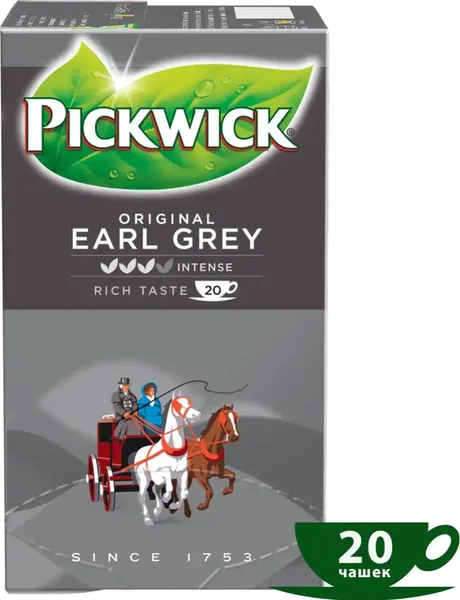Изображение товара Чай пакетированный Pickwick Earl Grey с ароматом бергамота (20пак)