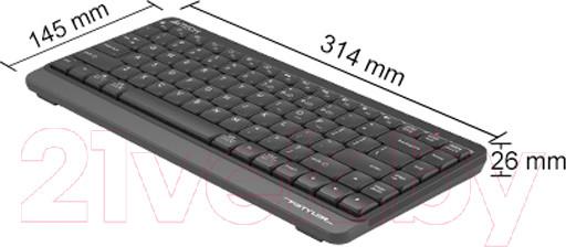 Изображение товара Клавиатура A4Tech Fstyler / FBK11 (черный/серый)
