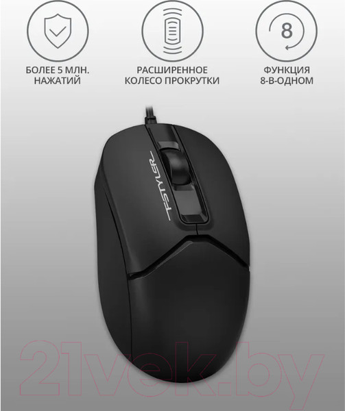 Изображение товара Мышь A4Tech Fstyler FM12S (черный)