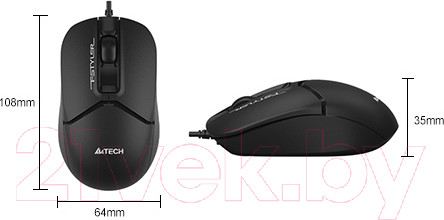 Изображение товара Мышь A4Tech Fstyler FM12S (черный)