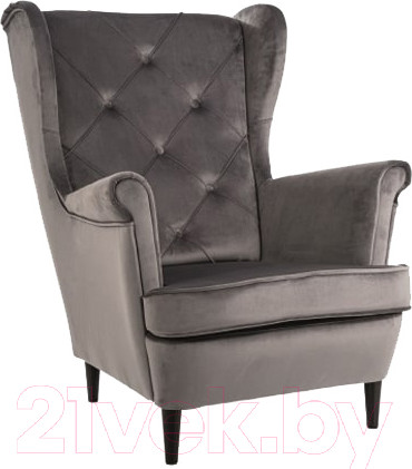 Изображение товара Кресло мягкое Signal Lady Velvet (Bluvel 14 серый/венге)