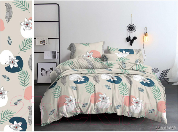 Изображение товара Комплект постельного белья PANDORA №50-020 2.0 с европростыней (полисатин)