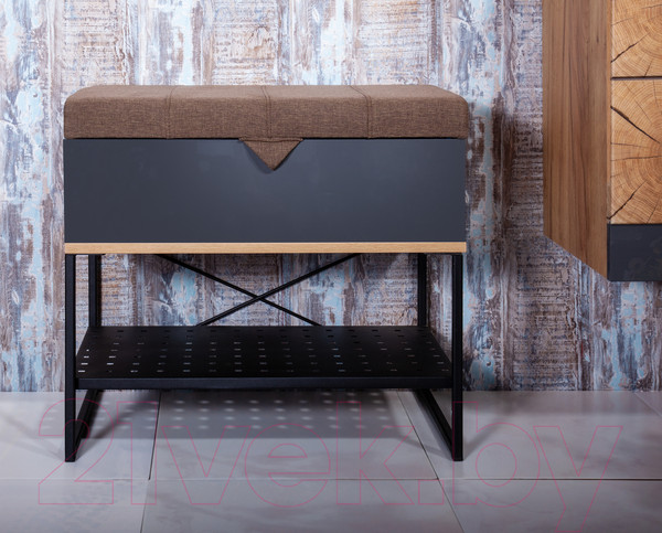 Изображение товара Банкетка Бриклаер Форест Фиджи 60 (дуб золотой/антрацит)