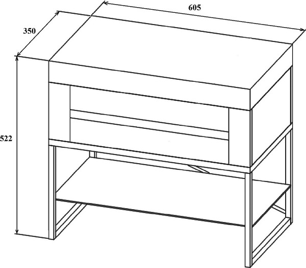Изображение товара Банкетка Бриклаер Форест Фиджи 60 (дуб золотой/антрацит)