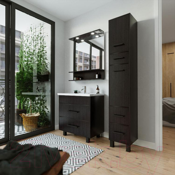 Изображение товара Тумба под умывальник Бриклаер Чили 80 (венге)