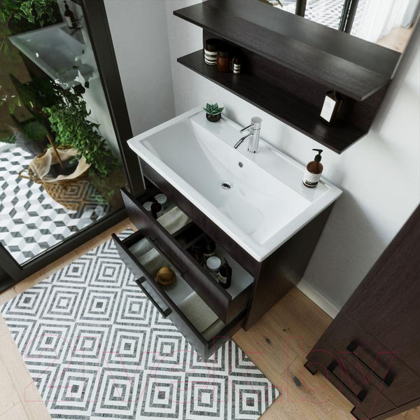 Изображение товара Тумба под умывальник Бриклаер Чили 80 (венге)