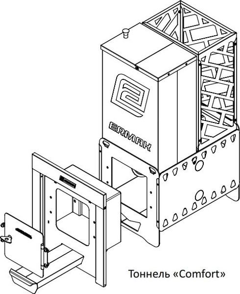 Изображение товара Тоннель монтажный для печи Ermak Comfort L250 для Cube 16