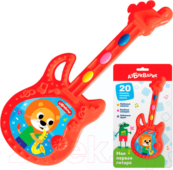 Изображение товара Музыкальная игрушка Азбукварик Моя первая гитара / 3156 (красный)