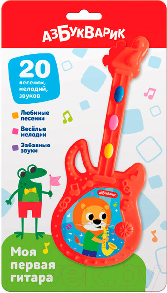 Изображение товара Музыкальная игрушка Азбукварик Моя первая гитара / 3156 (красный)