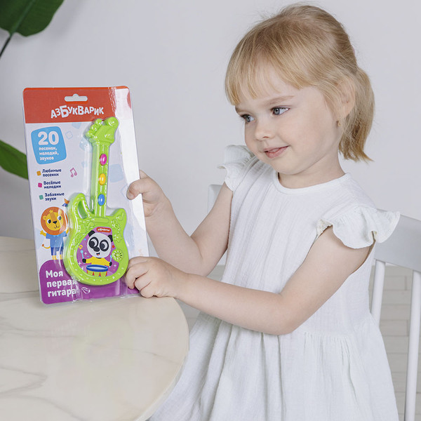 Изображение товара Музыкальная игрушка Азбукварик Моя первая гитара / 3156 (зеленый)