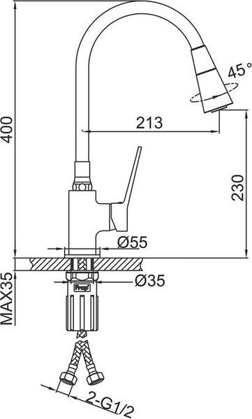 Изображение товара Смеситель Frap F4462-9
