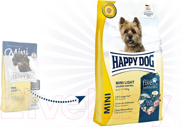 Изображение товара Сухой корм для собак Happy Dog Mini Light Fit & Vital / 61206 (4кг)