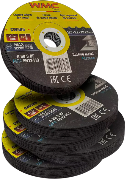 Изображение товара Набор отрезных дисков WMC Tools Абразивный / WMC-CW505
