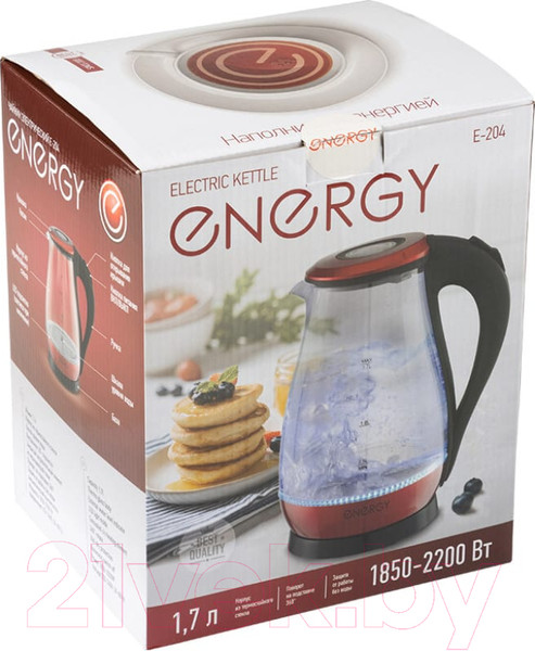 Изображение товара Электрочайник Energy E-204 / 164140 (красный)