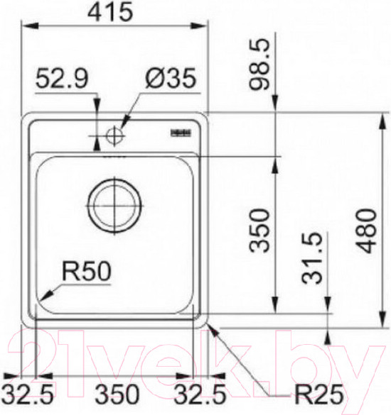 Изображение товара Мойка кухонная Franke BCX 610-42 TL (101.0689.880)