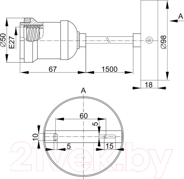 Изображение товара Электропатрон IEK EPA12-04-02-K22 (золото)