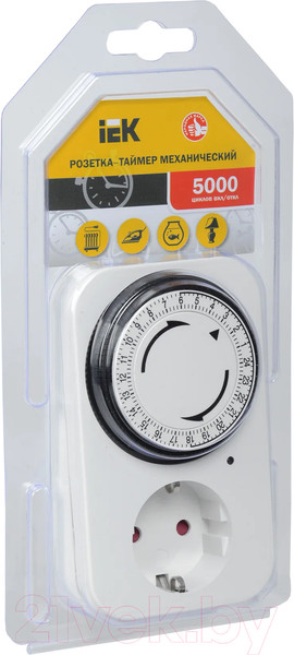 Изображение товара Розетка с таймером IEK ERT-20-1-16-S-15-1-20-K01 (белый)